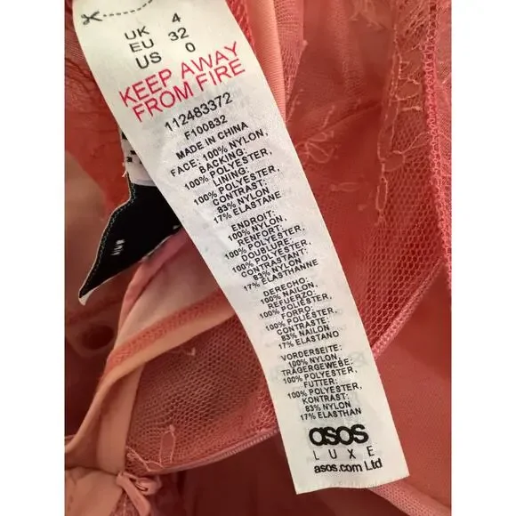 NEW ASOS LUXE lace bodysuit with wire bardot in blush ~ - Picture 11 of 11